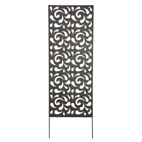 Panneau métal avec motifs décoratifs/Gouttes - 0,60 x 1,50 m - Brun