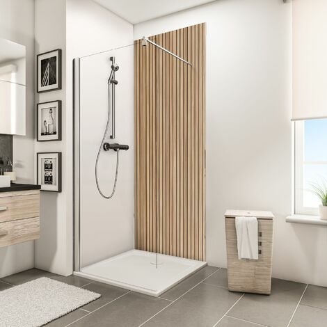 Panneau mural 100 x 210 cm Japandi vertical, revêtement pour douche et salle de bain, DécoDesign DÉCOR, Schulte