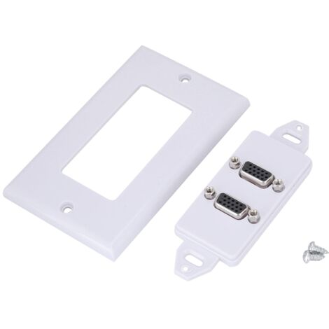 Panneau mural 2 ports VGA avec adaptateur pour installation encastrée