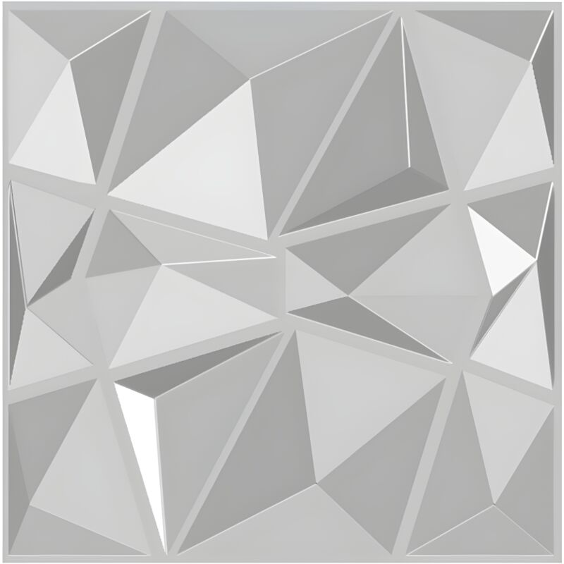 Panneau mural 3D à peindre - pack de 3m² - lot de 12 pièces - ANGLY
