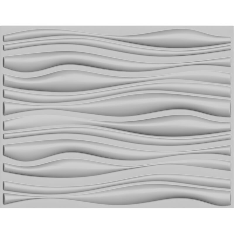 Vente-unique - Panneau mural 3D à peindre - pack de 3m² - lot de 6 pièces - ondia
