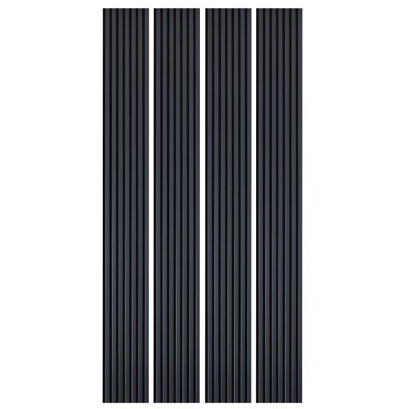 Decoon - Lot de 4 Panneaux tasseaux bois 250 x 30 x 1,9 cm - bleu nuit/feutrine noir - 3m²