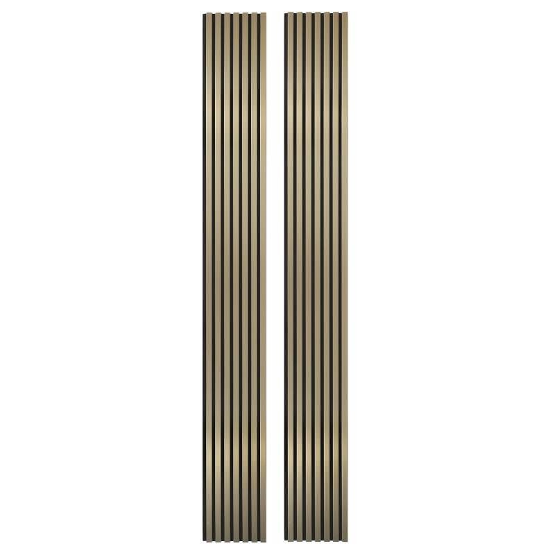 Lot de 2 Panneaux tasseaux bois 250 x 30 x 1,9 cm - gold/feutrine noir - 1,5m²