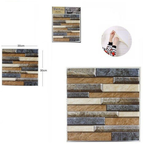 Panneau Mural Adhésif 3d 30x30cm 64382