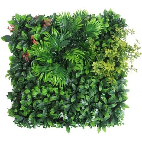 Panneau mural artificiel vert 50 x 50 cm, en plastique, pour pelouse extérieure, pour maison, mariage, fête, mur de pelouse, gazon artificiel