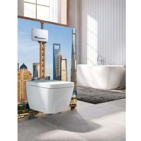 Panneau mural Decofast - Autour du Monde - pour habillage Bâti-support - 1500 x 1200 x 3 mm - City - Lazer