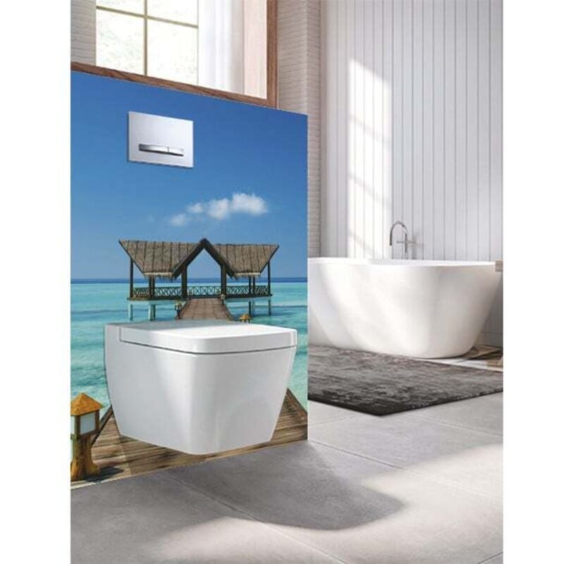 Panneau mural Decofast - Autour du Monde - pour habillage Bâti-support - 1500 x 1200 x 3 mm - Paradis - Lazer