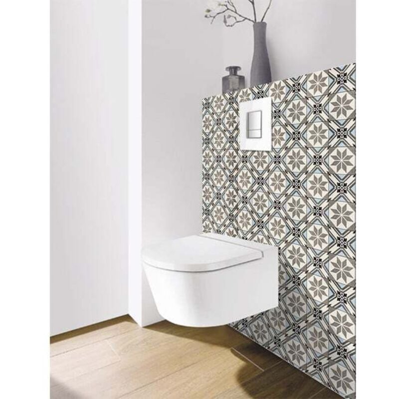 Lazer - Panneau mural Decofast - Vintage - pour habillage Bâti-support - 1500 x 1200 x 3 mm - Polygon bleu