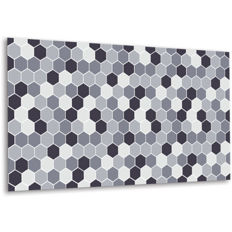 Panneau mural en vinyle autocollant - Lambris PVC - 100 cm x 50 cm - Hexagones