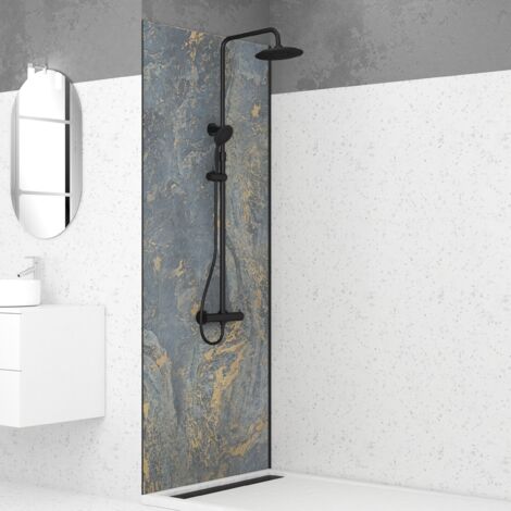 Aurlane – Panneau mural pierre finition venus 90 x 210 cm – Feuilles de pierre naturelle renforcées – Découpable pour installation rapide