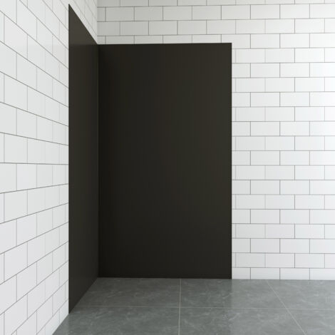 Panneau Mural pour Douche en Aluminium avec les Profiles, Noir 100x120x210 cm - Habillage Mural Étanche pour Salle de Bain, Installation Rapide