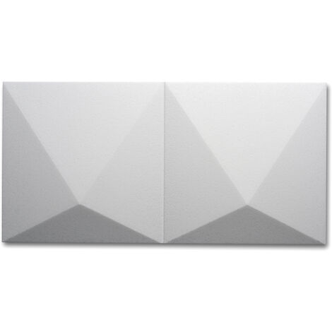 Panneau mural PS Luxor blanc, relief, 48x24 cm
