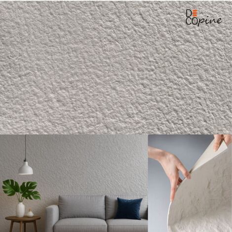 Panneau mural souple en pierre naturelle – DECOPINE – 60x120 cm – Lot de 4 – 3,12 m² – Effet pierre gris
