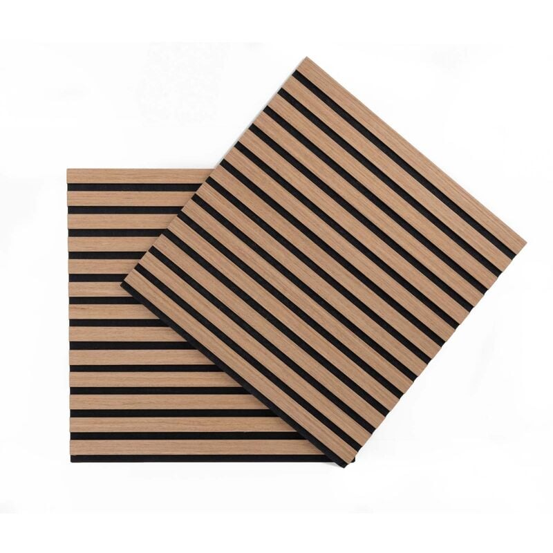 Panneau mural tasseau bois foncé idéal pour salon et chambre à coucher Panneaux mural pour mur acoustique en chêne