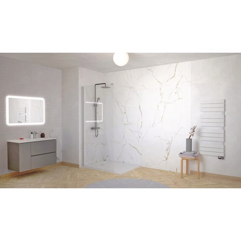 Ondee - Panneau mural - Marbre blanc - Haute brillance - orma - 1,2 m x 2,55 m x 4 mm