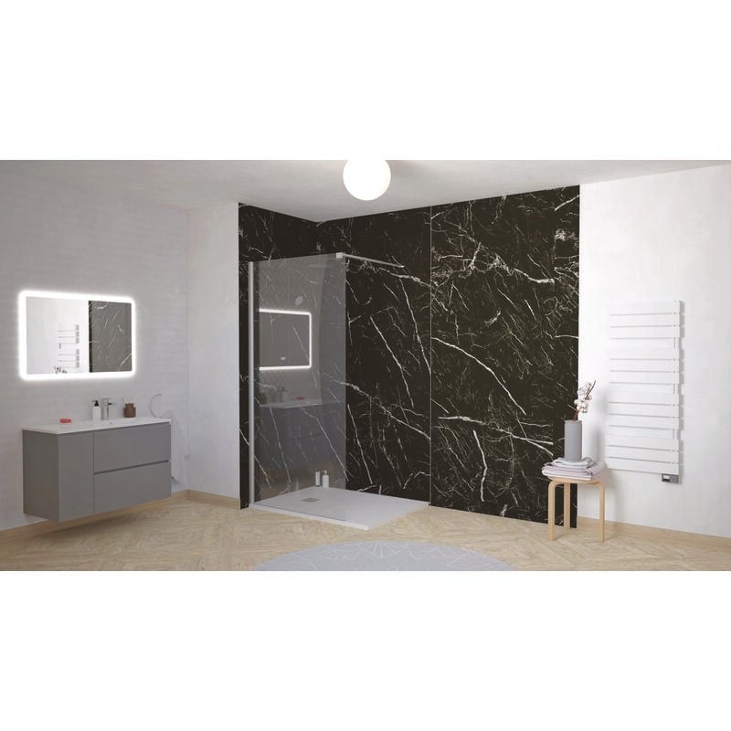 Ondee - Panneau mural - Marbre noir - Mat texturé - natalia - 1,2 m x 2,55 m x 4 mm