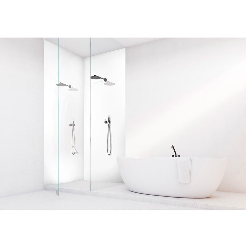 Panneau mural VIPANEL Rénovation rapide pour salle de bain, blanc brillant 100 x 210 cm, ep. 3 mm