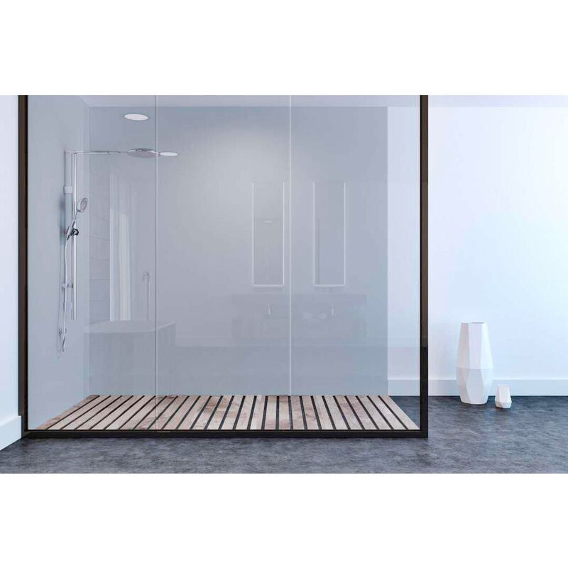 Roth - Panneau mural vipanel Rénovation rapide pour salle de bain, gris mat perlé 100 x 210 cm, ep. 3 mm