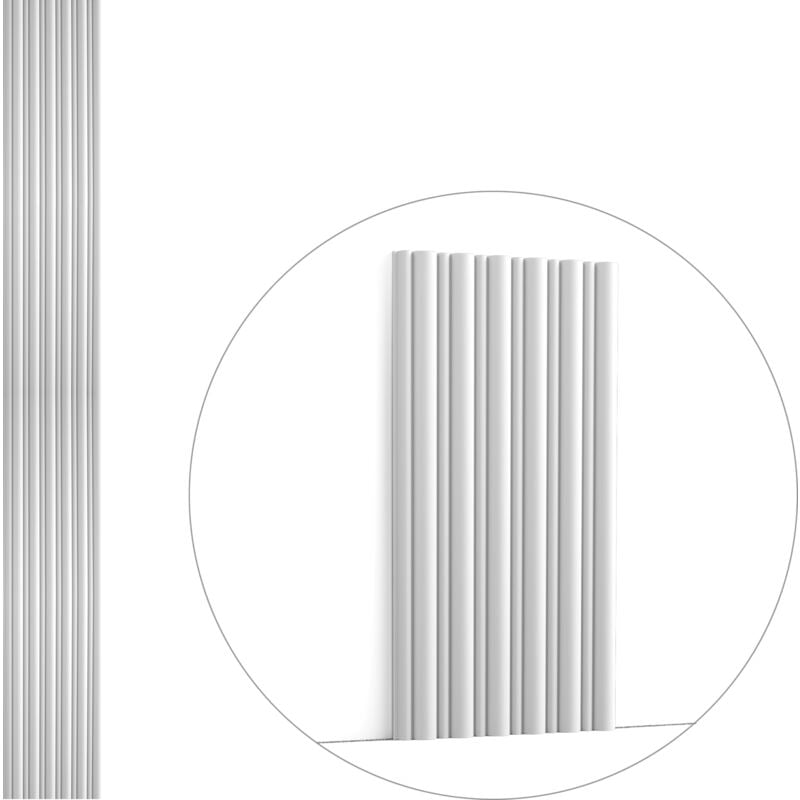 WX211 flute - Panneau Revêtement Mural Décoratif 3d 200 x 25.5 x1,7 cm (l x l x h) Orac Decor 200 cm , a l unité