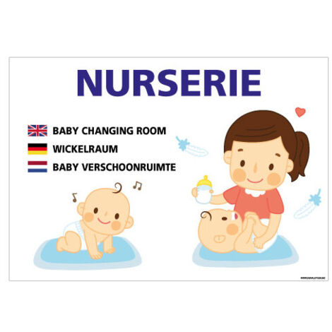 PANNEAU NURSERIE (H0430) - Aluminium 2 mm - 210 x 150 mm
