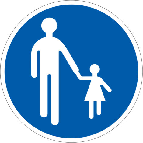 Panneau Obligation B22b - Chemin obligatoire pour piétons -  Gamme BRETAGNE - Classe 1 450 mm