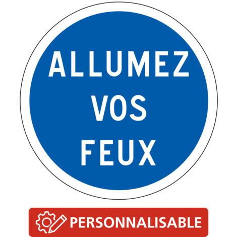 Panneau Obligation B29 - Autre obligation texte personnalisable - Gamme ECOLIGN - Classe 1 450 mm
