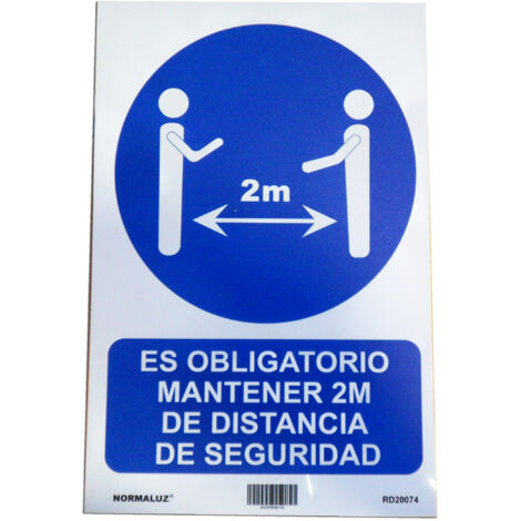Panneau Obligatoire Distance 2 m 29,5x20 cm RD20074