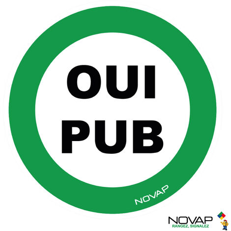 Panneau Oui pub - Rigide Ø80mm - 4021898