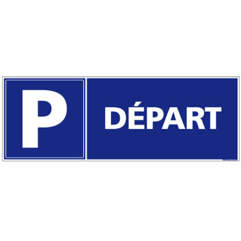 PANNEAU PARKING DEPART (L0707) - Adhésif - 210 x 75 mm