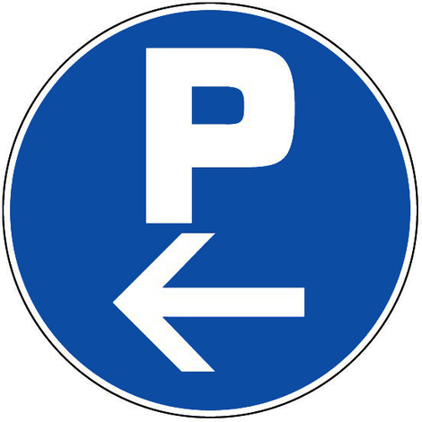 Panneau Parking (flèche gauche) - Rigide Ø450mm - 4080611