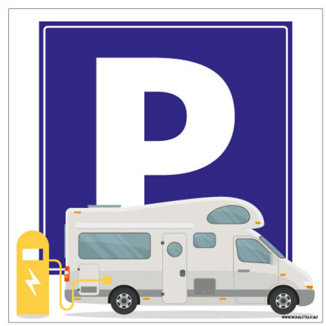 PANNEAU PARKING POUR CAMPING-CAR (H0458) - Adhésif - 125 x 125 mm