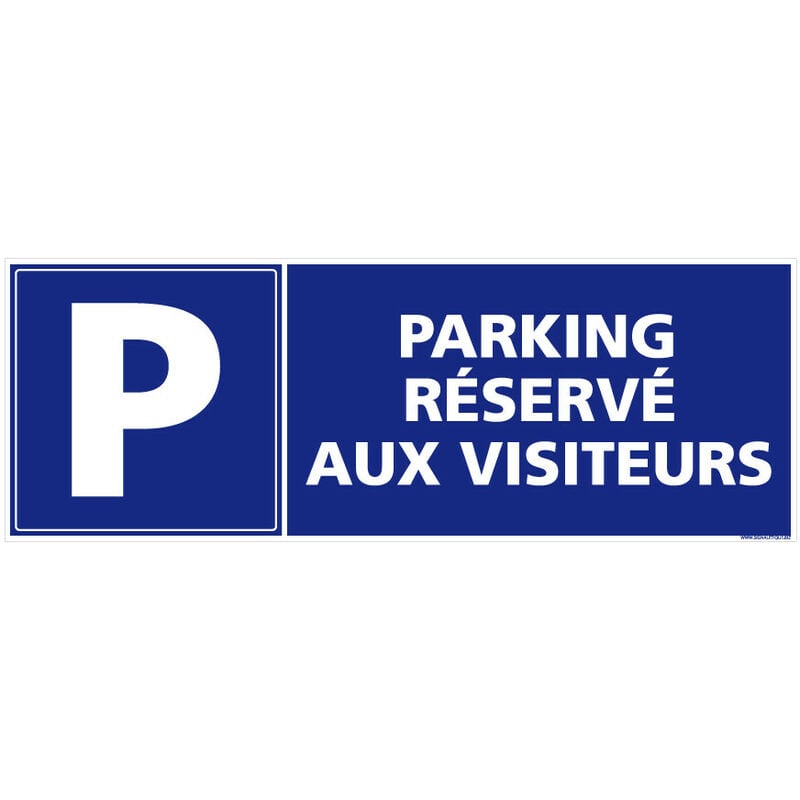 Panneau Parking Réservé Carré - Signalisation Privée - Aluminium 2 mm - 700 x 250 mm