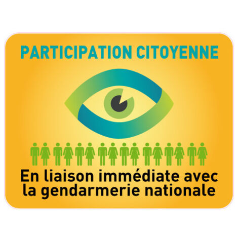PANNEAU PARTICIPATION CITOYENNE GENDARMERIE (PC001) - 650 x 500 mm