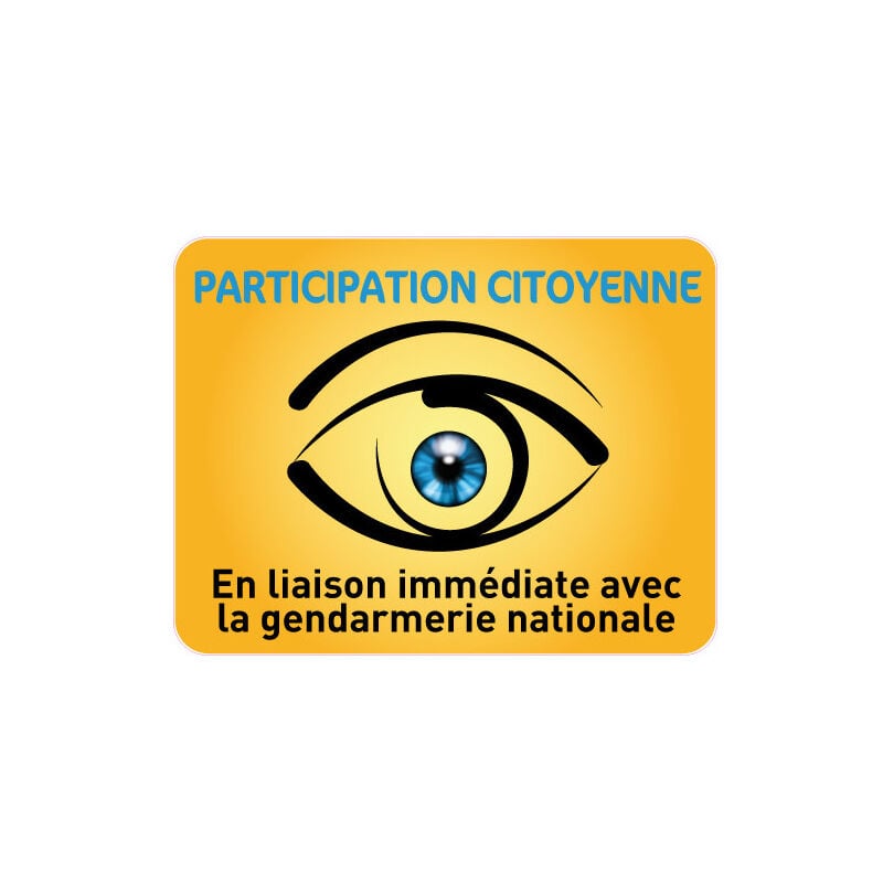 Panneau participation citoyenne gendarmerie (PC004) - 650 x 500 mm