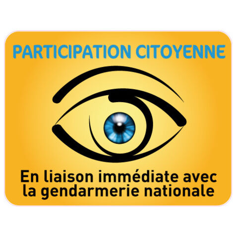 Panneau PARTICIPATION CITOYENNE GENDARMERIE (PC004) - 650 x 500 mm