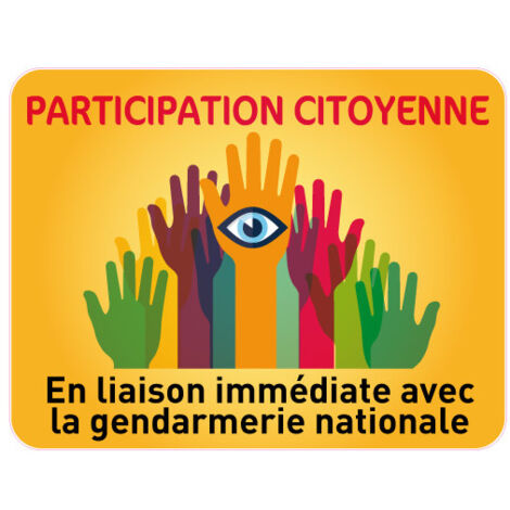 Panneau PARTICIPATION CITOYENNE GENDARMERIE (PC007) - 650 x 500 mm