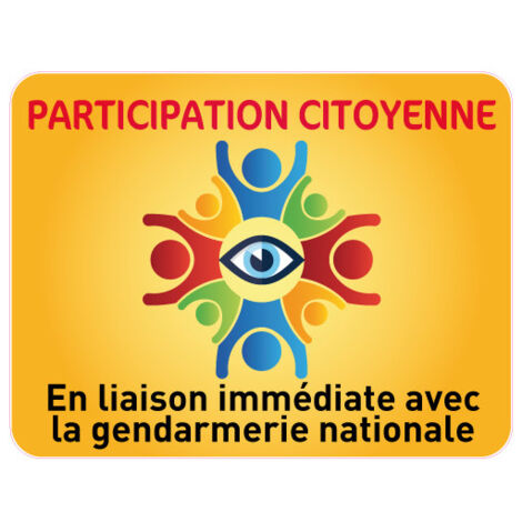 Panneau PARTICIPATION CITOYENNE GENDARMERIE (PC010) - 650 x 500 mm