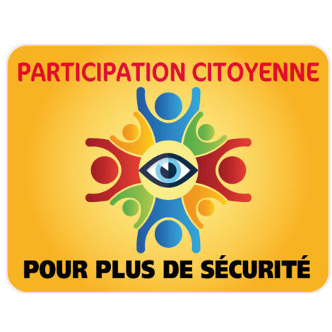 Panneau PARTICIPATION CITOYENNE POUR PLUS DE SECURITE (PC012) - 650 x 500 mm