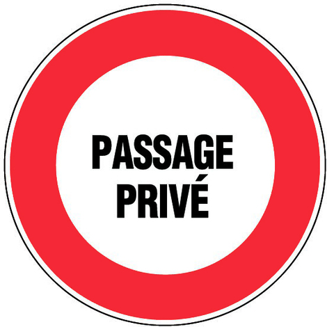Panneau Passage privé - Rigide Ø450mm - 4080987