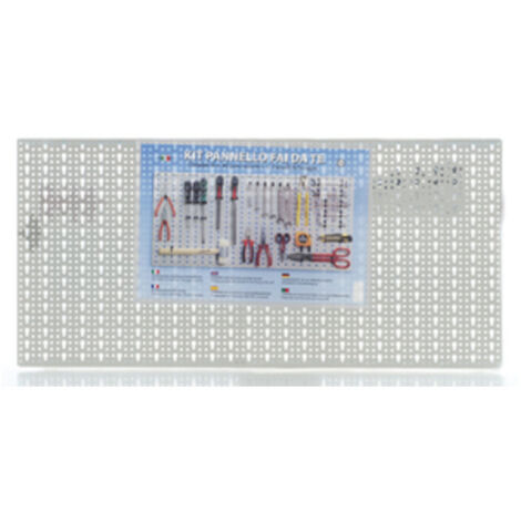panneau perforA avec kit de 40 crochets en feuille blanche vitrine d&39outils 46x98 cm