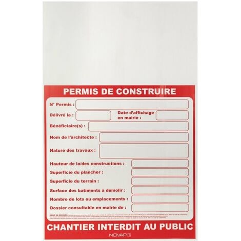 Panneau permis de construire 1200x800mm