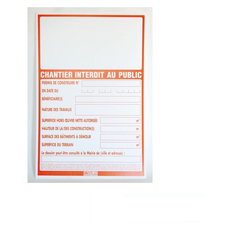 Mondelin - Panneaux permis de construire 80x120cm