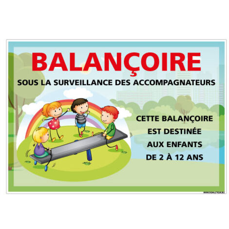 PANNEAU PERSONNALISABLE BALANCOIRE (H0511-PERSO) - Plastique PVC 1,5 mm - 210 x 150 mm