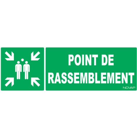 Panneau point de rassemblement - Alu 450x150mm - 4012902