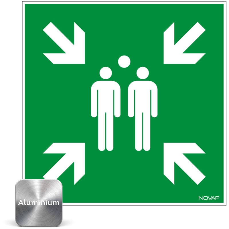 Novap - Panneau point de rassemblement - Alu 480x480mm - 4010526