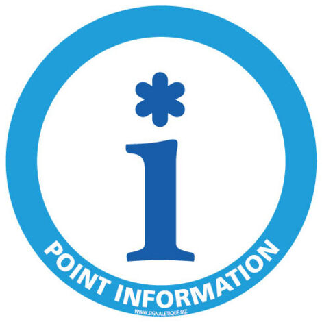 PANNEAU POINT INFORMATION TOURISTIQUE (H0404) - Adhésif - Diamètre 125 mm