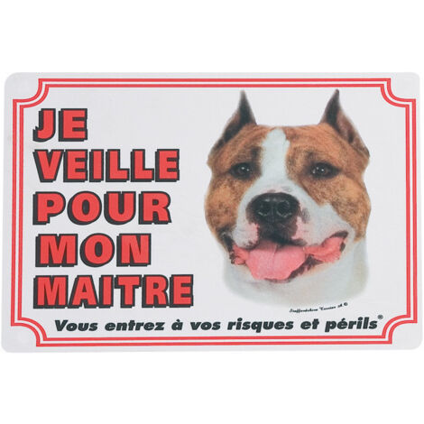 Panneau portail American Staffordshire Terrier chien - Flamingo