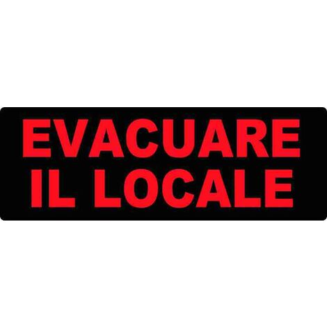 Panneau pour caisson optique/acoustique série LB2000 avec les mots « ÉVACUER LES LOCAUX »