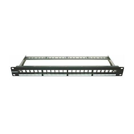 panneau premium métal - a équiper - 24 ports - 1u - noir - gigamédia pan24vkp