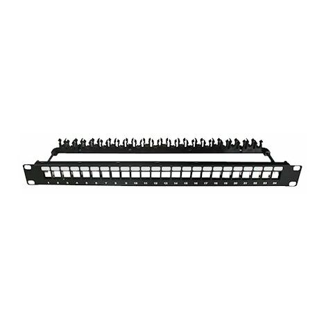 panneau premium - métal - a équiper - 24 ports - 1u - noir - gigamédia panvc6a24bk